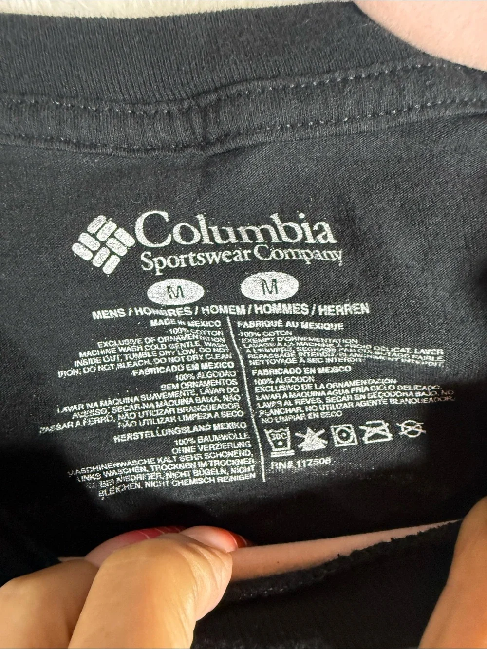 Columbia Black Short-Sleeve Tee with Pink Logo